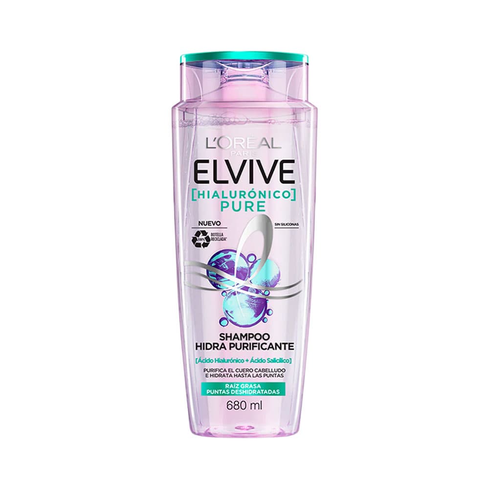 Elseve Shampoo L'Oreal Elvive Hialuronico Pure 680 Ml