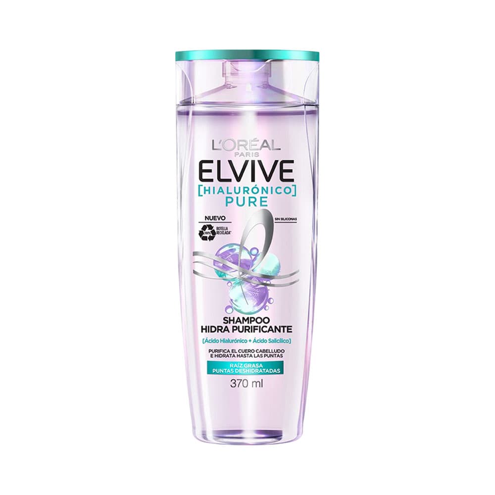 Elseve Shampoo L'Oreal Paris Elvive Hialuronico Pure 370 Ml