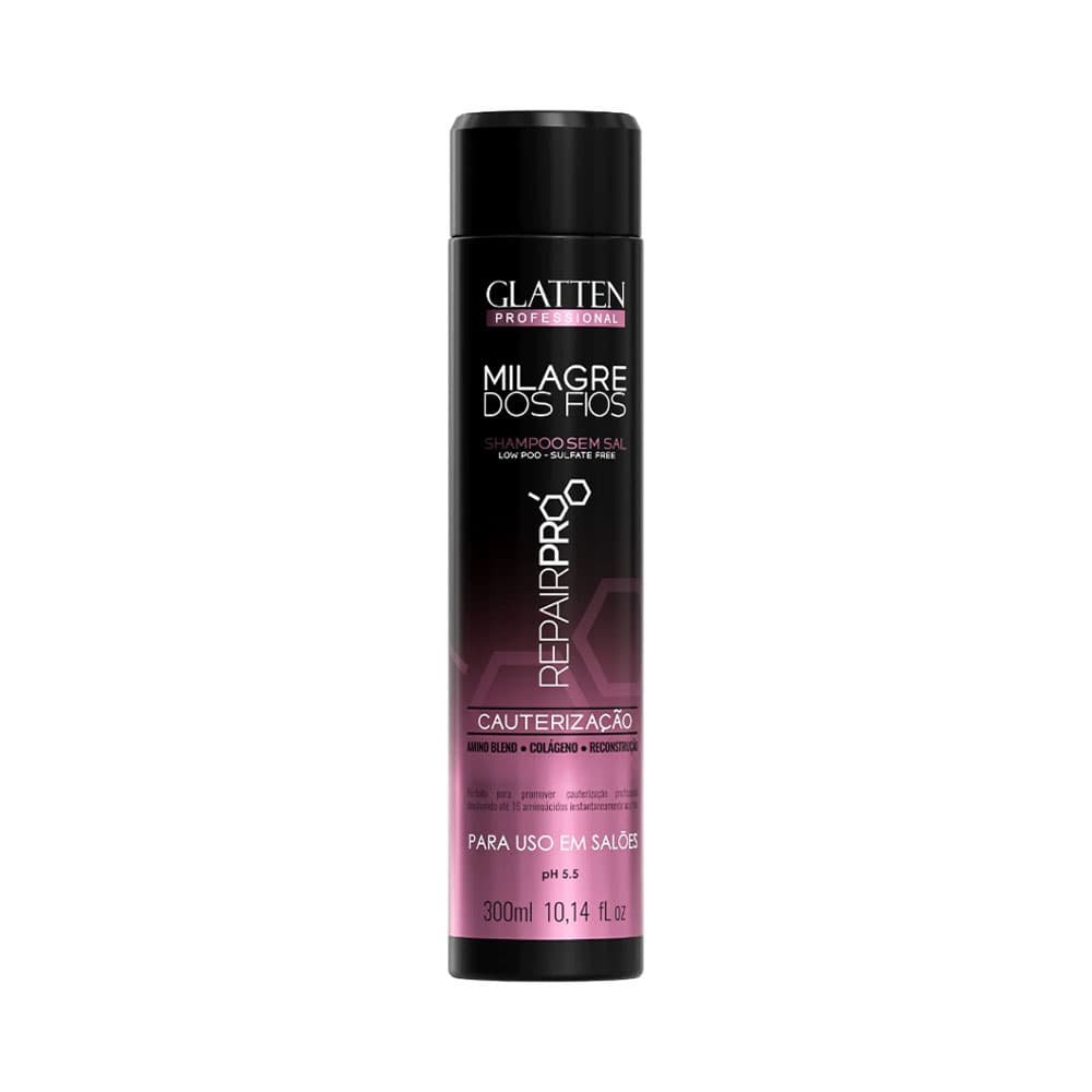 Glatten Shampoo Glatten Professional Milagre Dos Fios Repair Pró 300 Ml