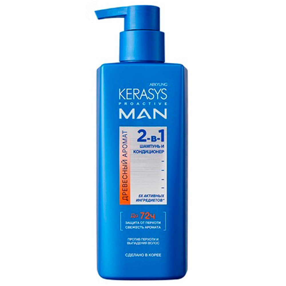 Kerasys Shampoo Pro Active Man 2In1 Woody 400Ml - Roma Shopping - Seu Destino Para Compras No Paraguai