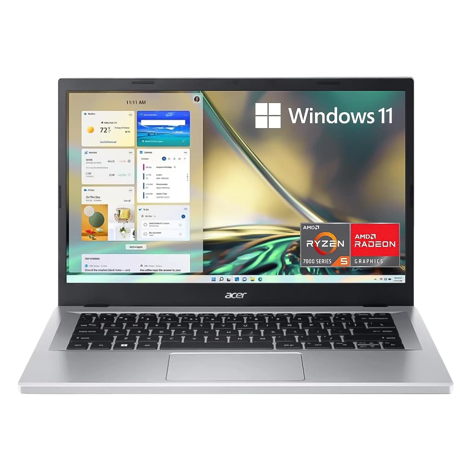 Acer Notebook Acer Aspire 3 AMD Ryzen 3-7320U 8GB RAM 128GB SSD Tela 15.6" Full HD Touch Windows 11 Inglês Prata - A315-24PT-R8W1