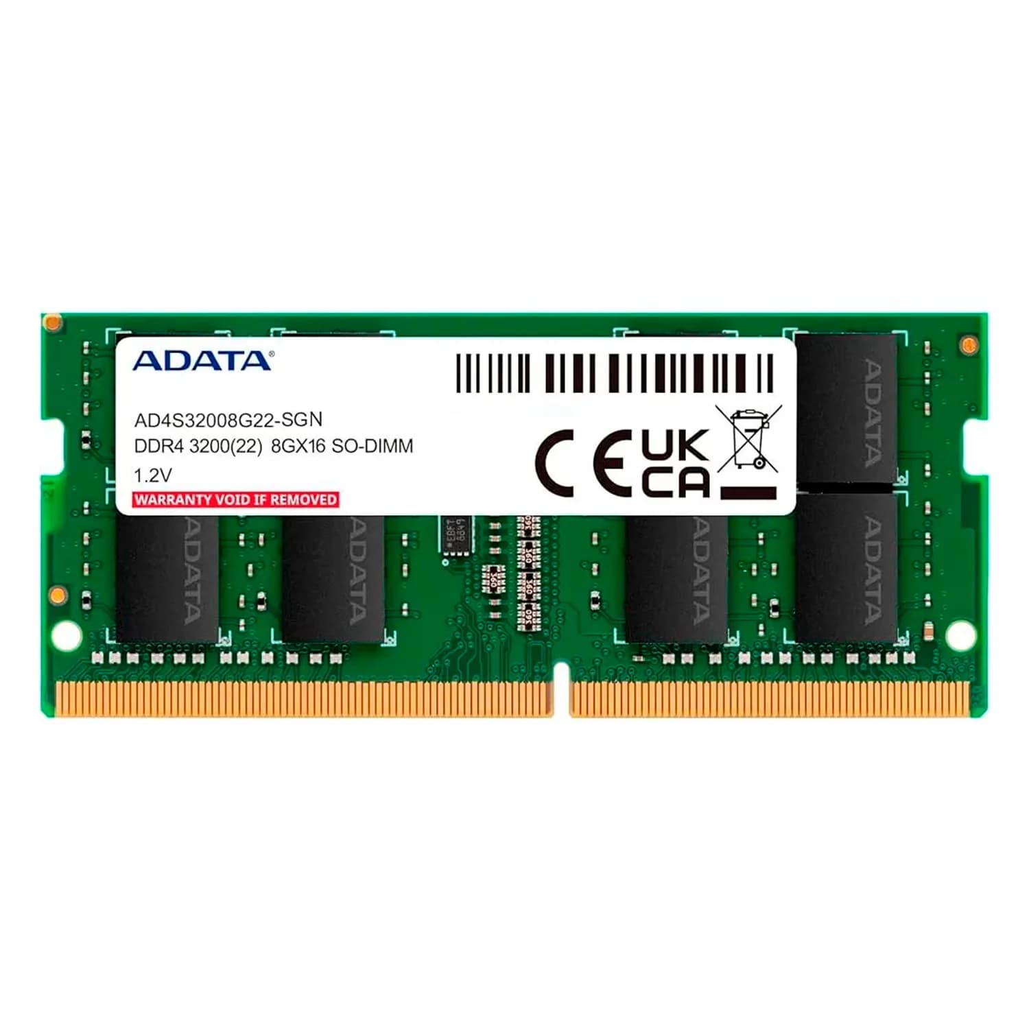 Acessório · ADATA Memória RAM Adata 8GB DDR4 3200MHz para Notebook - AD4S32008G22-SGN