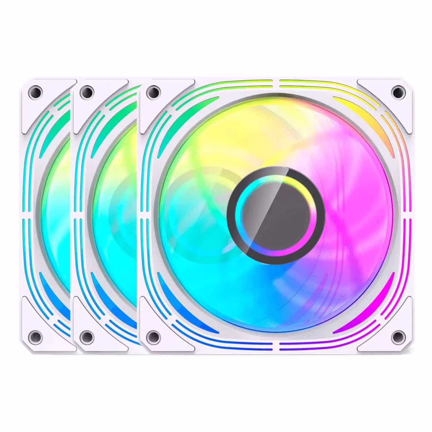 Acessório · Aigo-E-Darkflash Cooler Fan para Gabinete Aigo darkFlash INF24T ARGB 3 em 1 - Branco