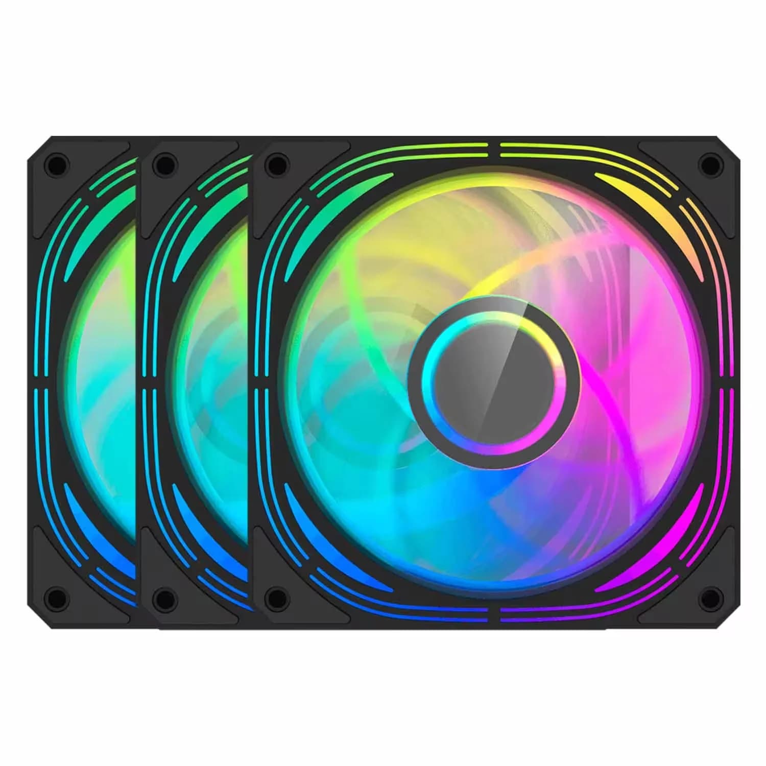 Acessório · Aigo-E-Darkflash Cooler Fan para Gabinete Aigo darkFlash INF24T ARGB 3 em 1 - Preto