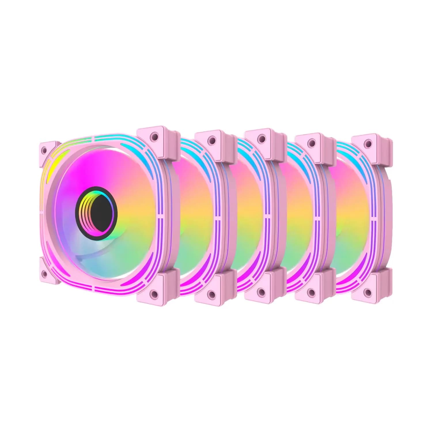 Acessório · Aigo-E-Darkflash Cooler Fan para Gabinete DarkFlash INF24 5 em 1 - Rosa