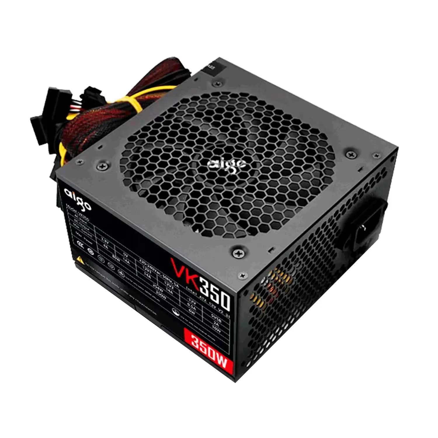 Aigo-E-Darkflash Fonte Aigo VK350 ATX 350W Real 220V - Preto