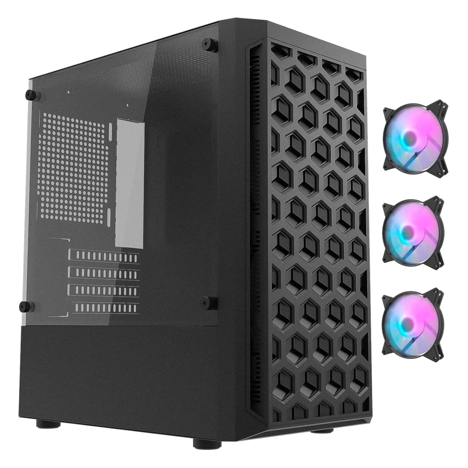 Acessório · Aigo-E-Darkflash Gabinete darkFlash DK300M 3 Fans - Preto