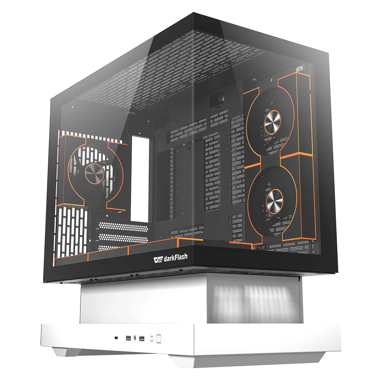 Acessório · Aigo-E-Darkflash Gabinete darkFlash Floatron F1 - Branco (6 Fans ARGB)