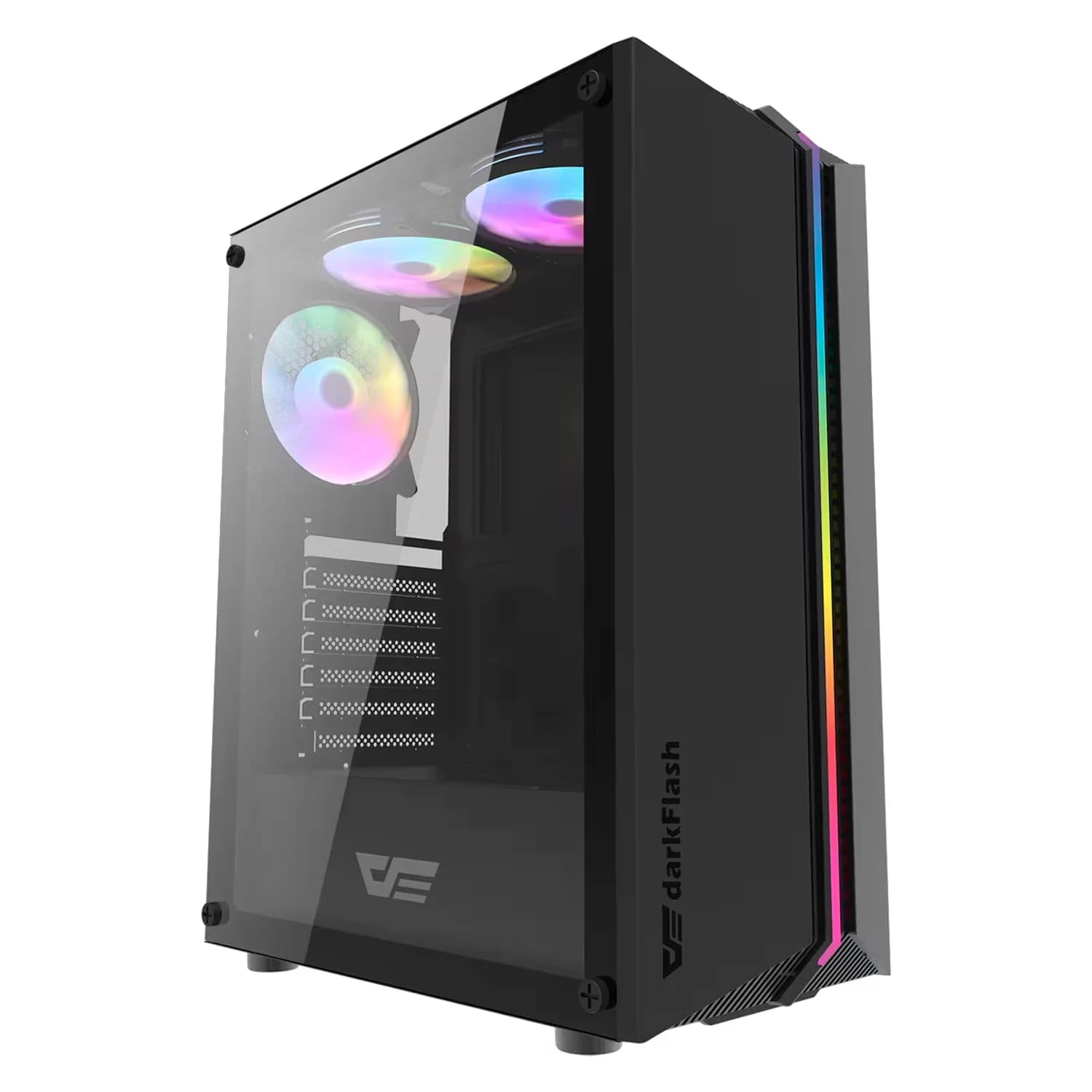 Acessório · Aigo-E-Darkflash Gabinete Gamer Aigo darkFlash DK151 RGB Mid Tower - Preto (3 Fans ARGB)