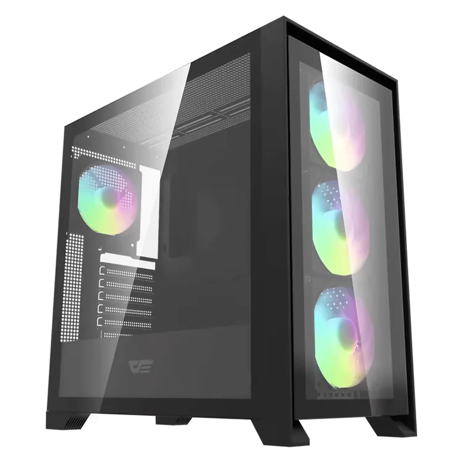 Aigo-E-Darkflash Gabinete Gamer Aigo DarkFlash DRX90 Glass Mid Tower - Preto (4 Fans ARGB)