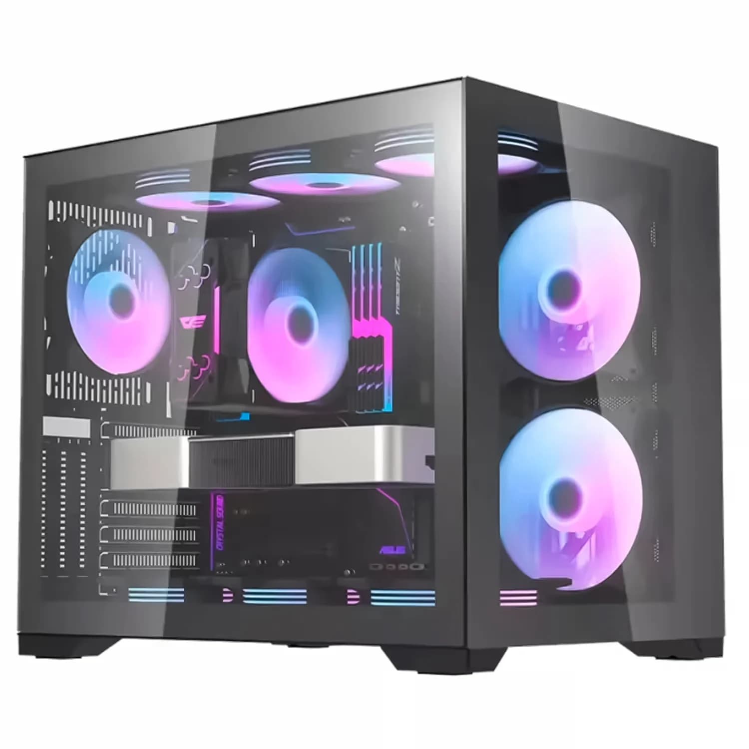 Acessório · Aigo-E-Darkflash Gabinete Gamer Darkflash C305 Mid Tower - Preto (Caixa Danificada e Detalhes)