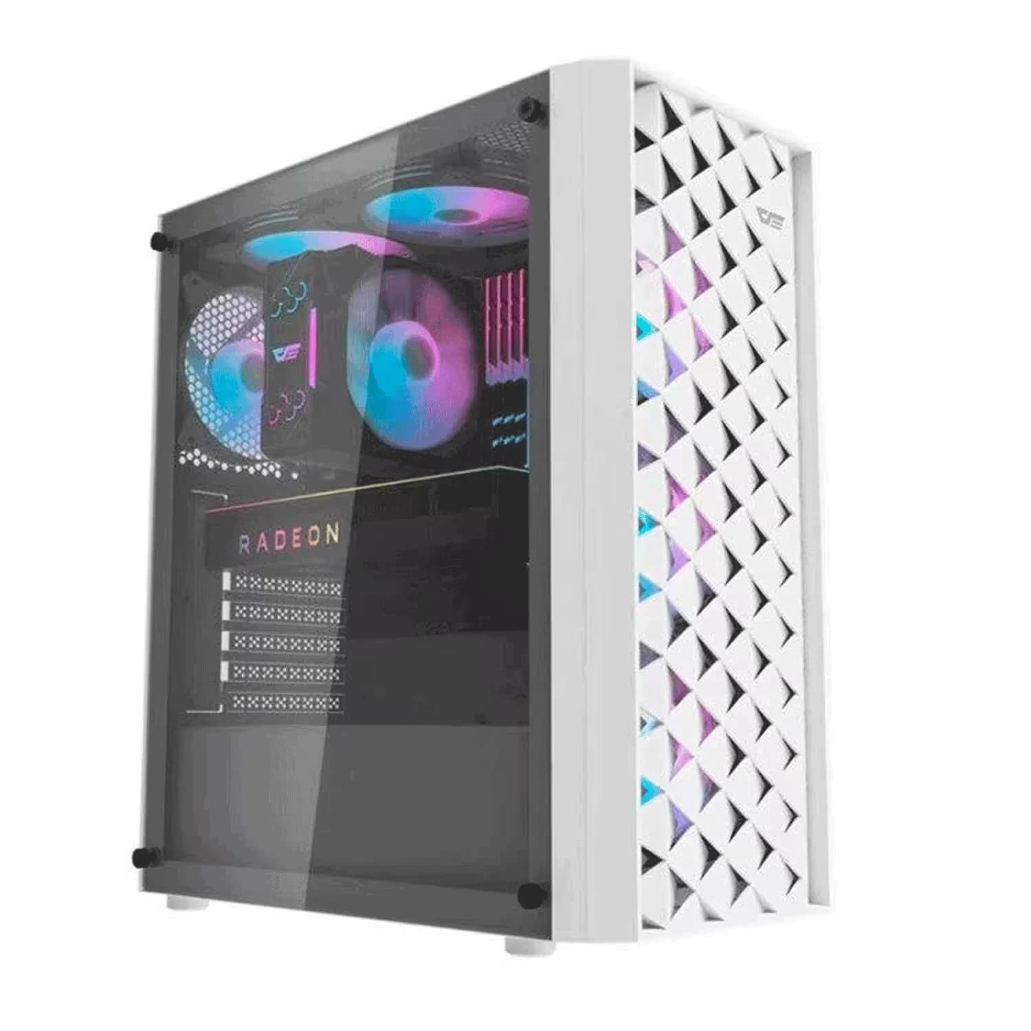 Acessório · Aigo-E-Darkflash Gabinete Gamer Darkflash DK351 Mid Tower - Branco (4 Fans ARGB)