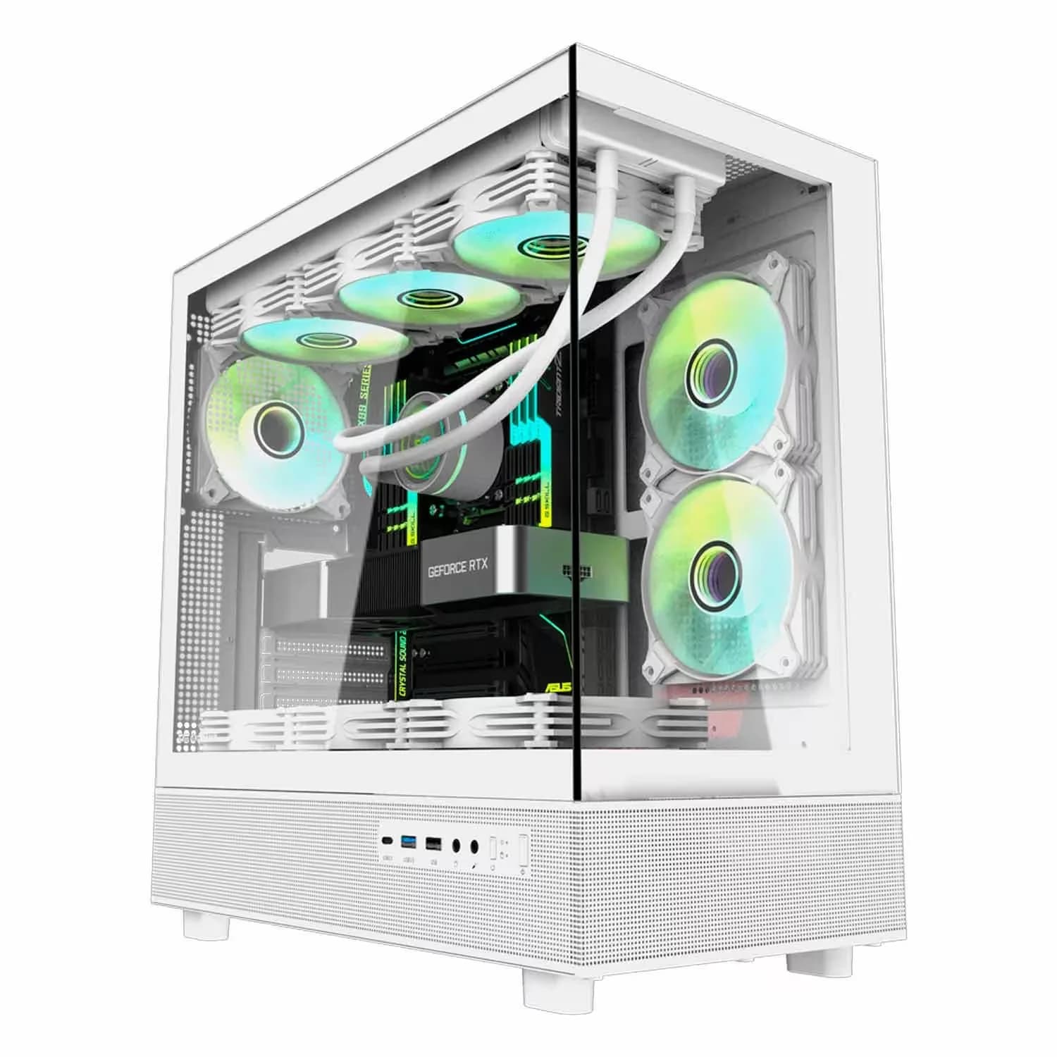 Acessório · Aigo-E-Darkflash Gabinete Gamer darkFlash DPX90 Mid Tower - Branco (3 Fans ARGB)