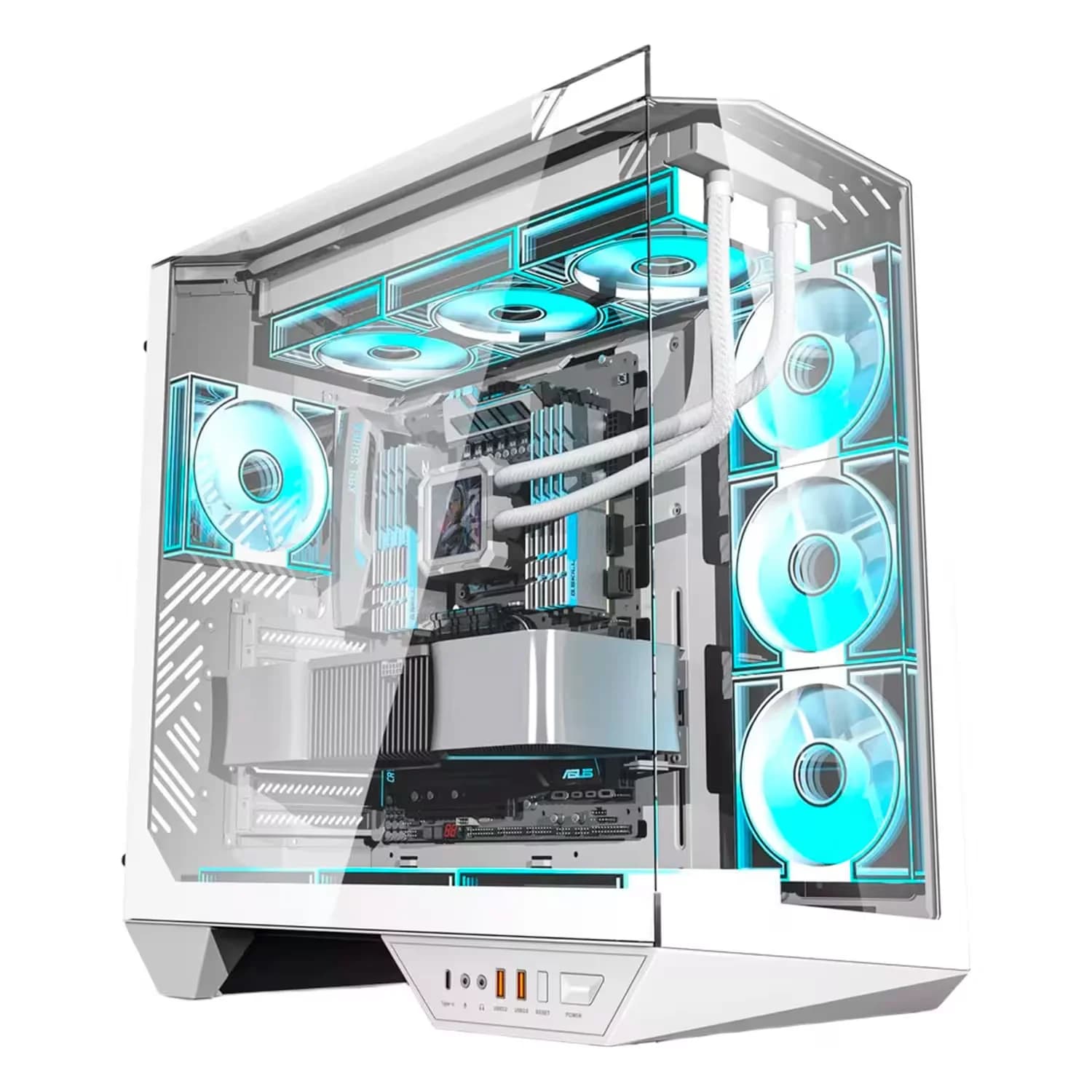 Acessório · Aigo-E-Darkflash Gabinete Gamer darkFlash DY470 ARGB Mid Tower - Branco
