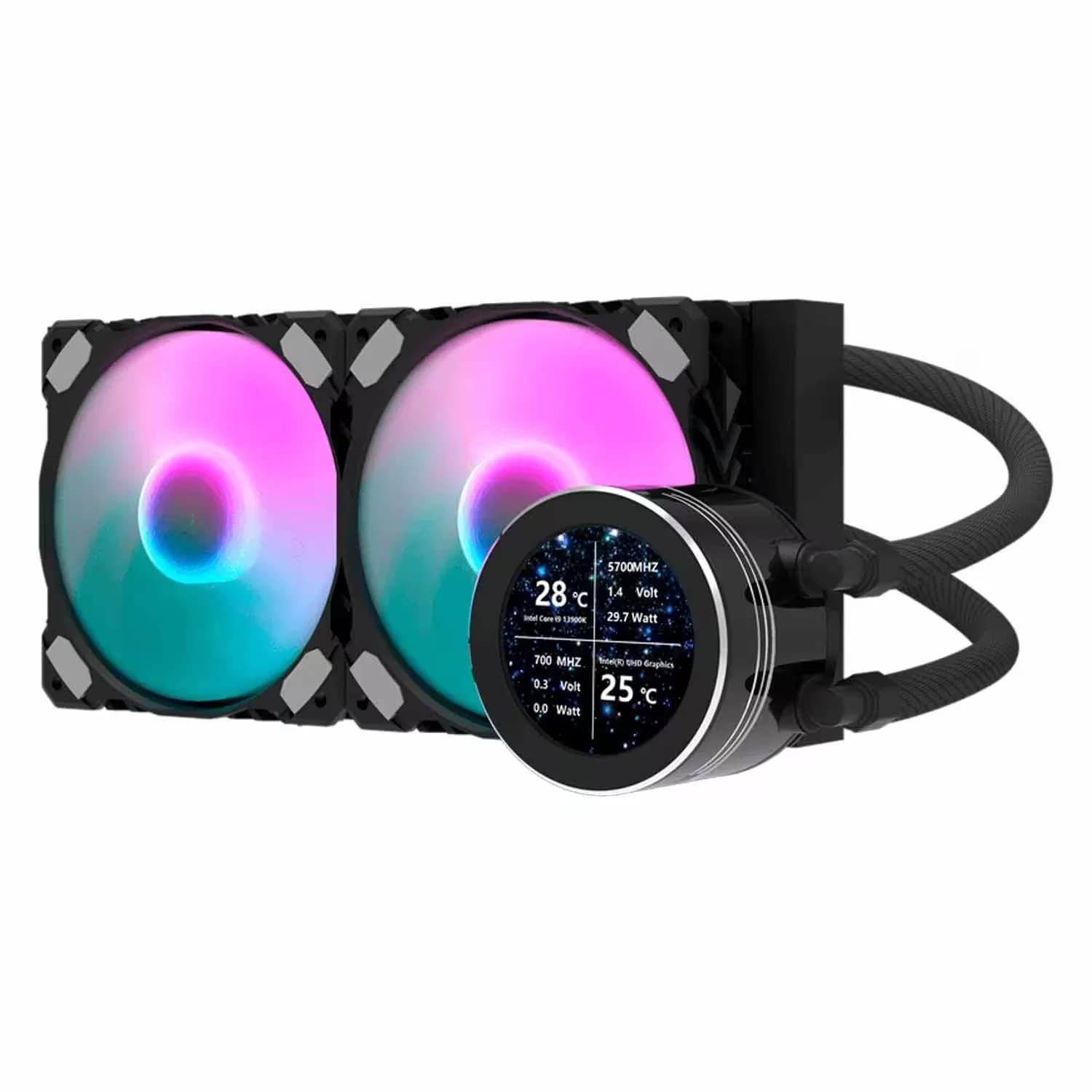 Acessório · Aigo-E-Darkflash Water Cooler para Processador darkFlash Nebula DN240S RGB - Preto