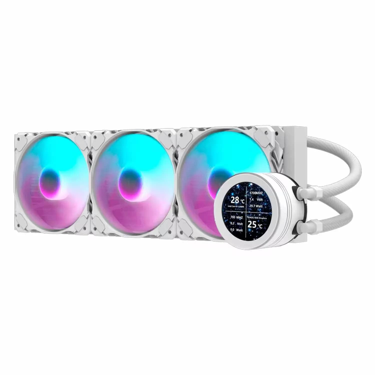 Acessório · Aigo-E-Darkflash Water Cooler para Processador darkFlash Nebula DN360S RGB - Branco
