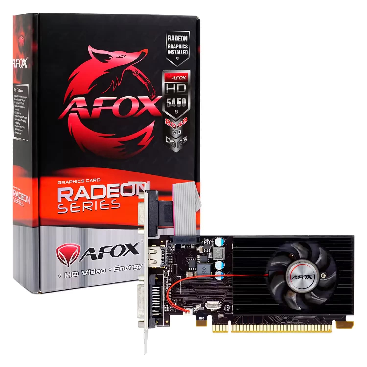 AMD Placa de Vídeo Afox AMD Radeon HD 5450 2GB DDR3 - AF5450-2048D3L5