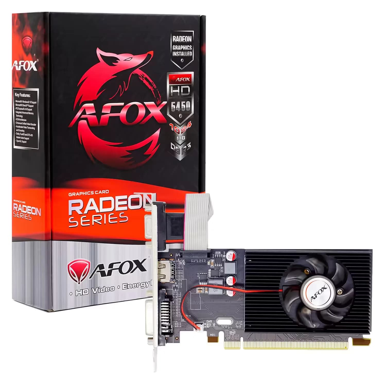 AMD Placa de Vídeo Afox Radeon HD5450 1GB DDR3 - AF5450-1024D3L5