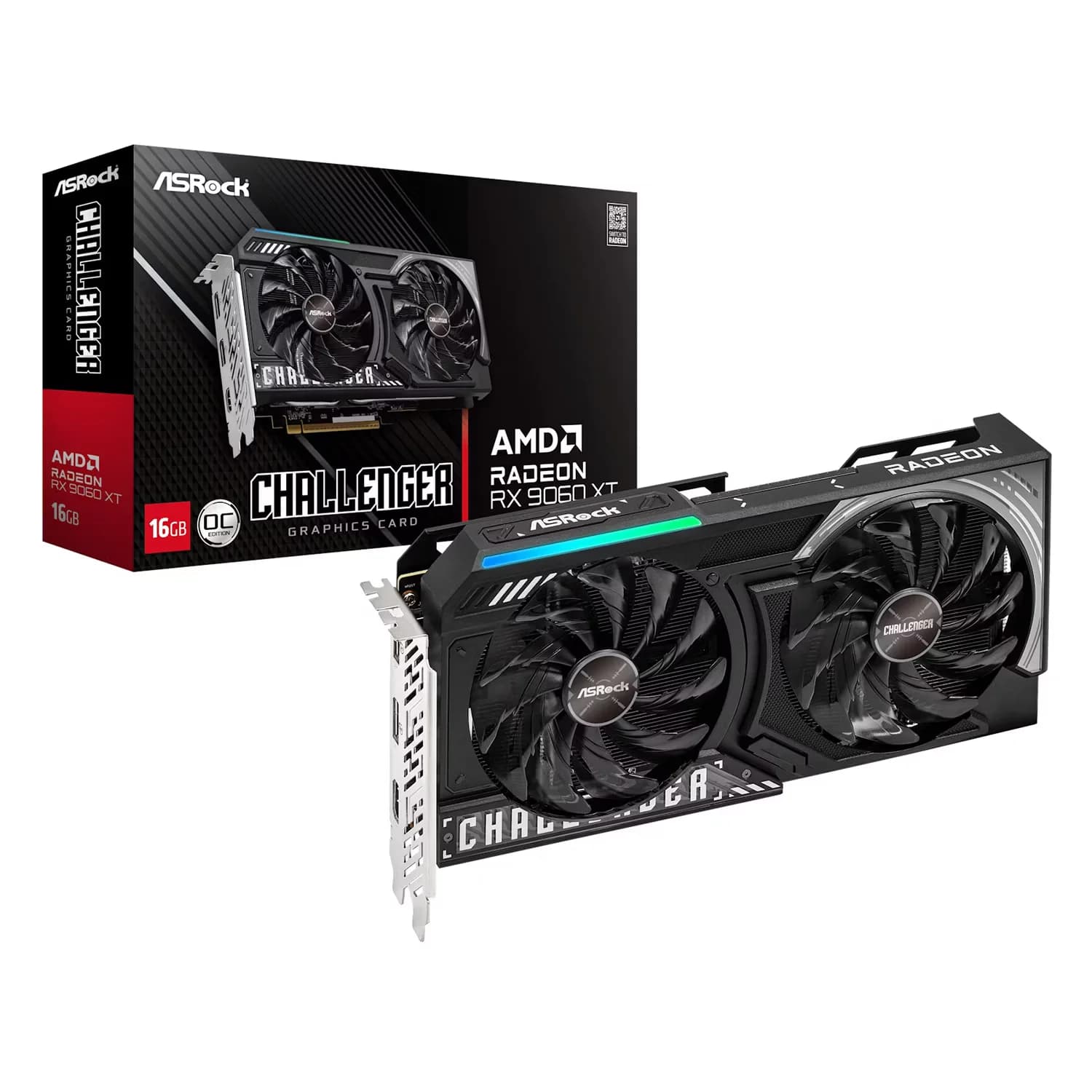 AMD Placa de Vídeo ASRock Challenger OC AMD Radeon RX-9060XT 16GB GDDR6 - RX9060XT