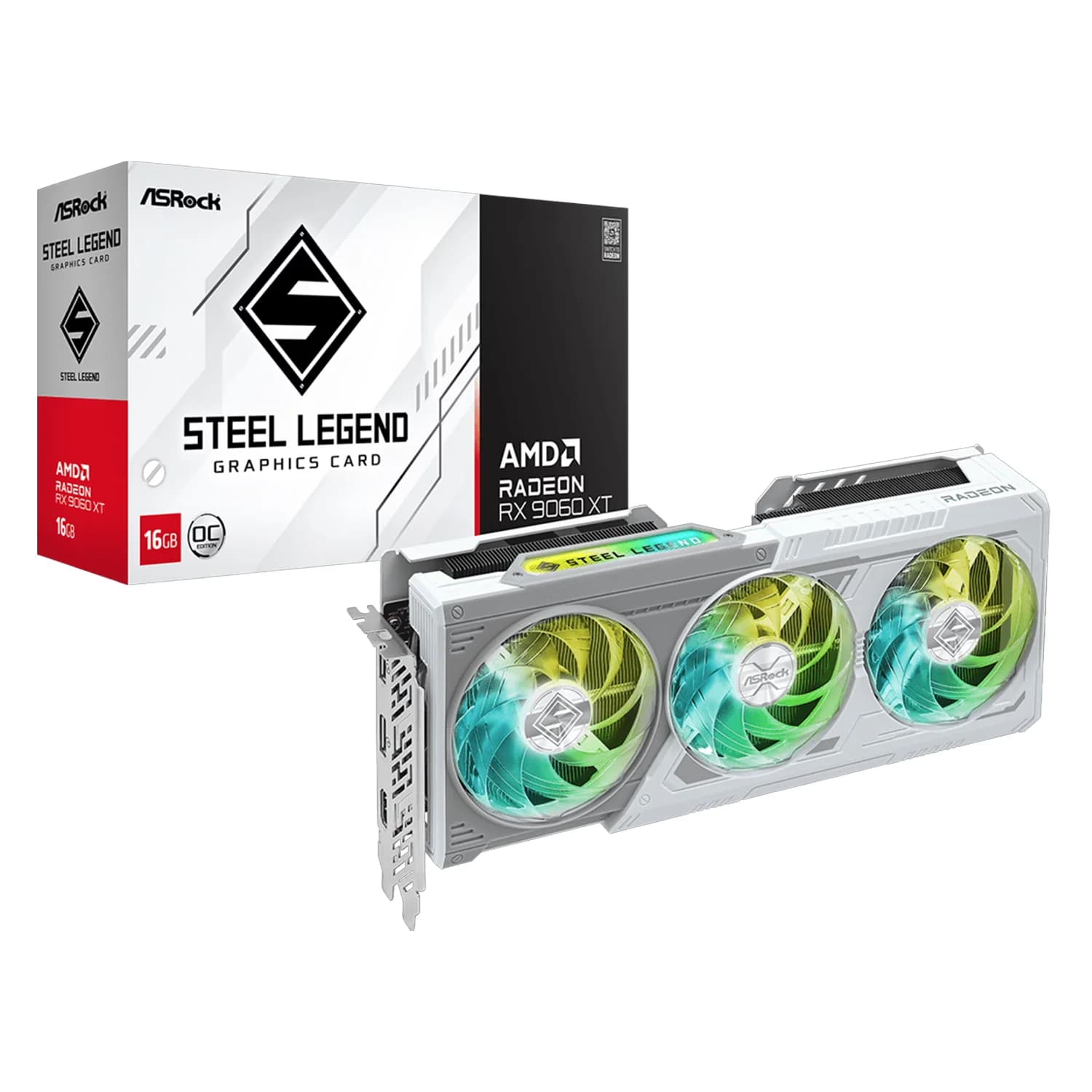 AMD Placa de Vídeo ASRock Steel Legend OC AMD Radeon RX-9060XT 16GB GDDR6 - SL16GO