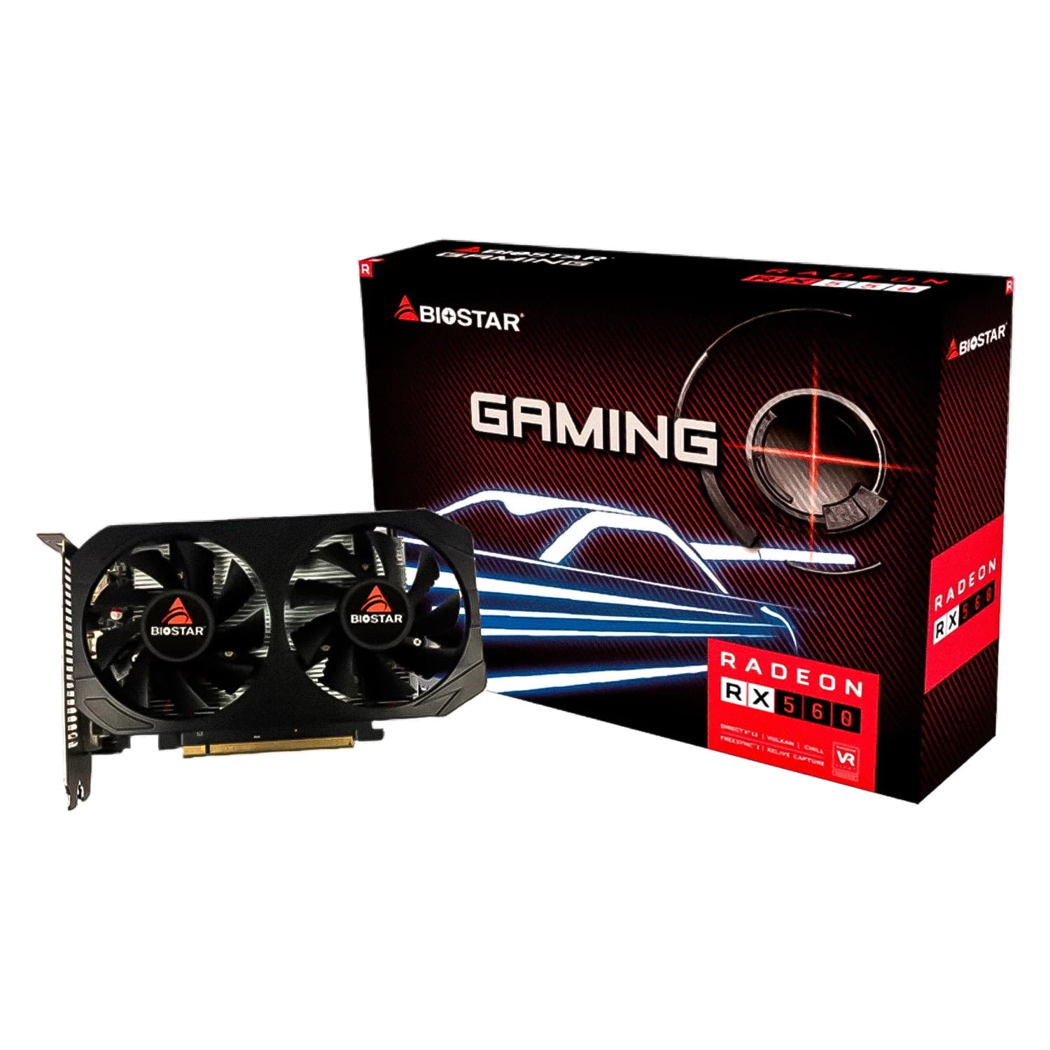 AMD Placa de Vídeo Biostar AMD Radeon RX-560 4GB GDDR5 - VA5615RF41-XBARA-BS2