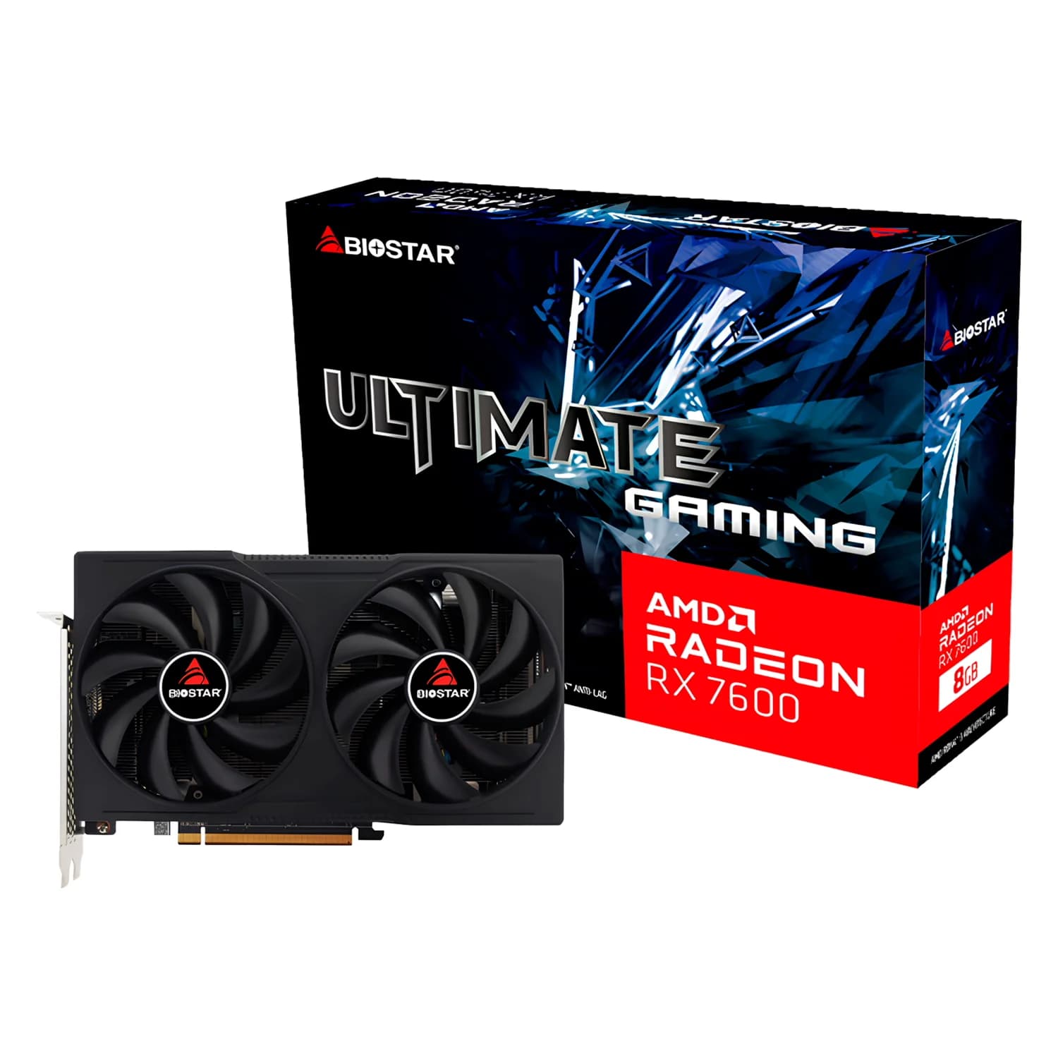 AMD Placa de Vídeo Biostar Ultimate Gaming OC AMD Radeon RX-7600 8GB GDDR6