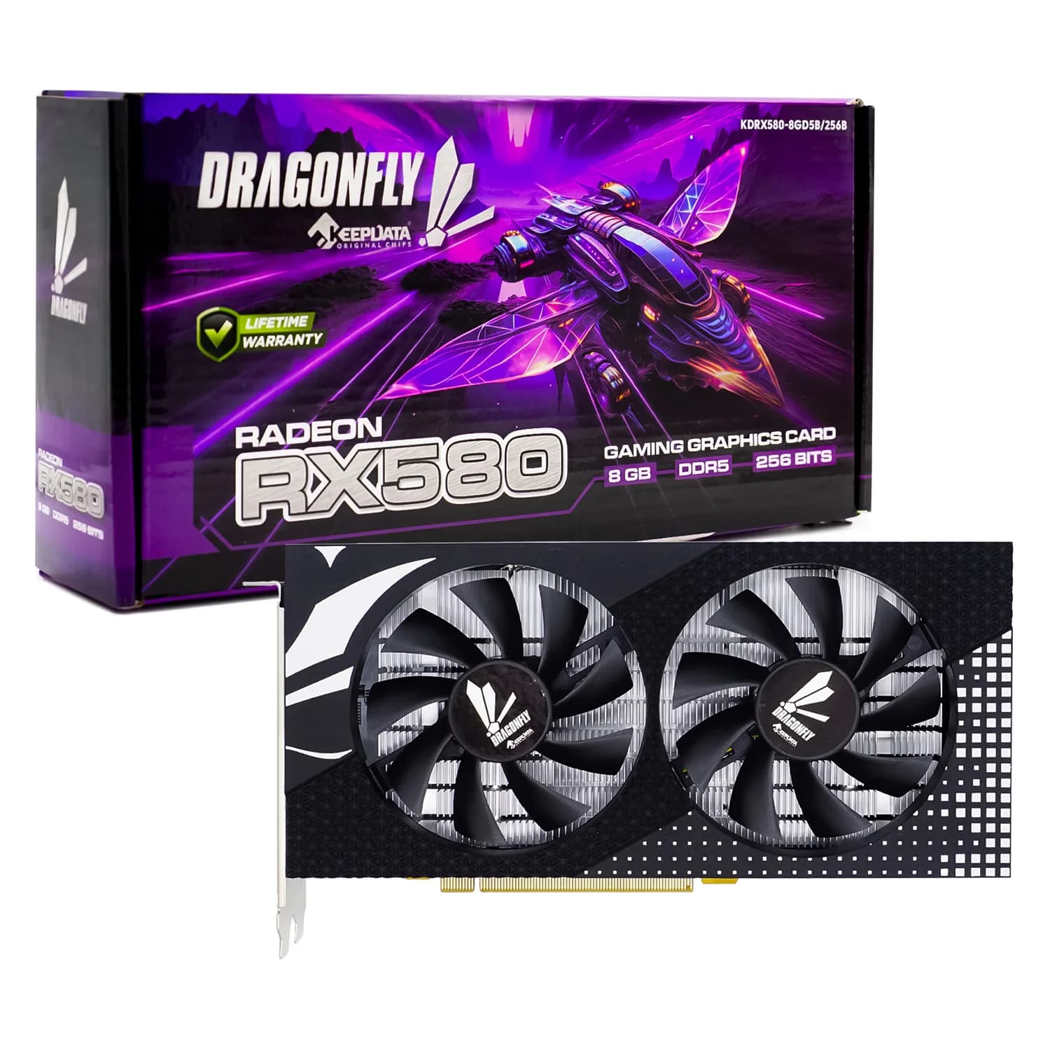 AMD Placa de Vídeo Keepdata Dragonfly Gaming AMD Radeon RX-580 8GB GDDR5