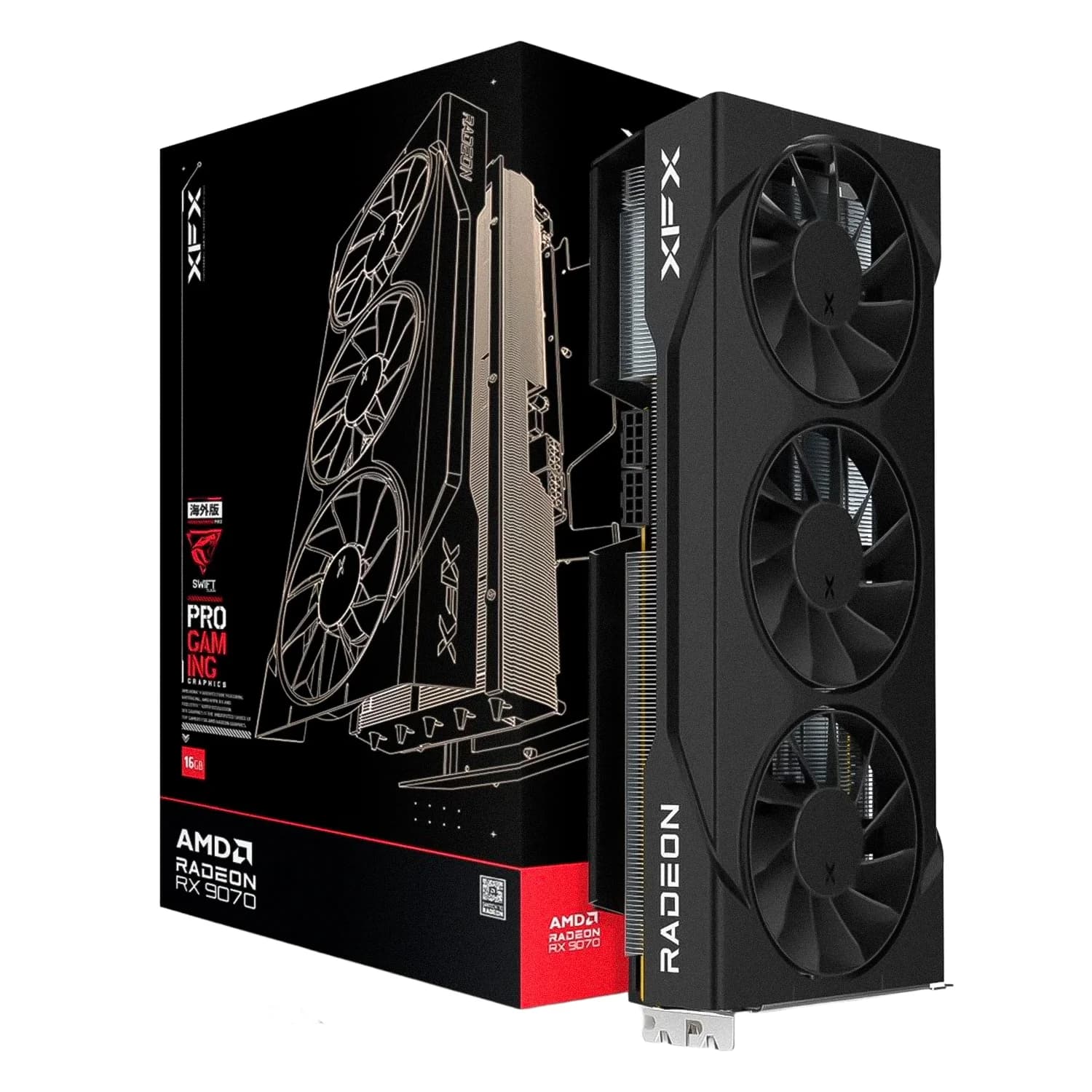 AMD Placa de Vídeo XFX Swift OC Triple AMD Radeon RX-9070 16GB GDDR6 - RX-97SWFT3B7