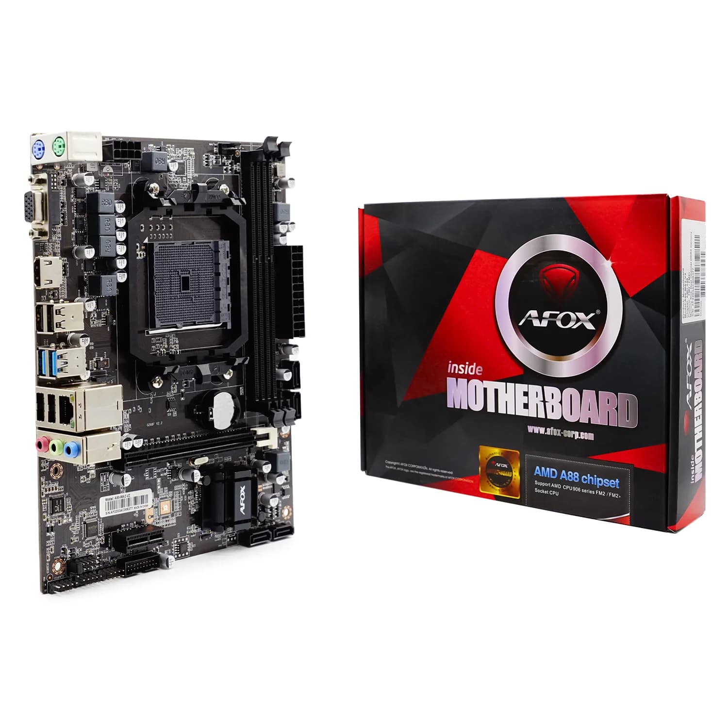 AMD Placa Mãe Afox A88-MA2-V2 2XDDR3 Socket FM2/FM2+ Chipset A88 Micro ATX