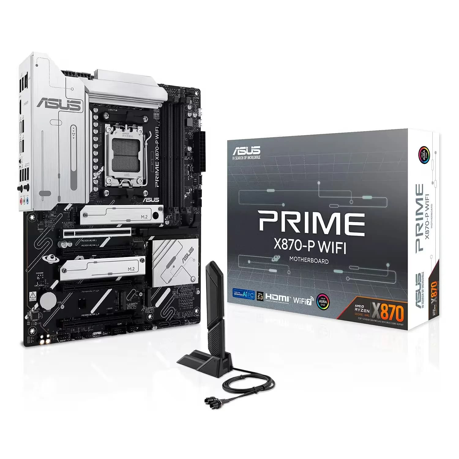 AMD Placa Mãe Asus Prime X870-P WiFi DDR5 Socket AM5 Chipset AMD X870 ATX