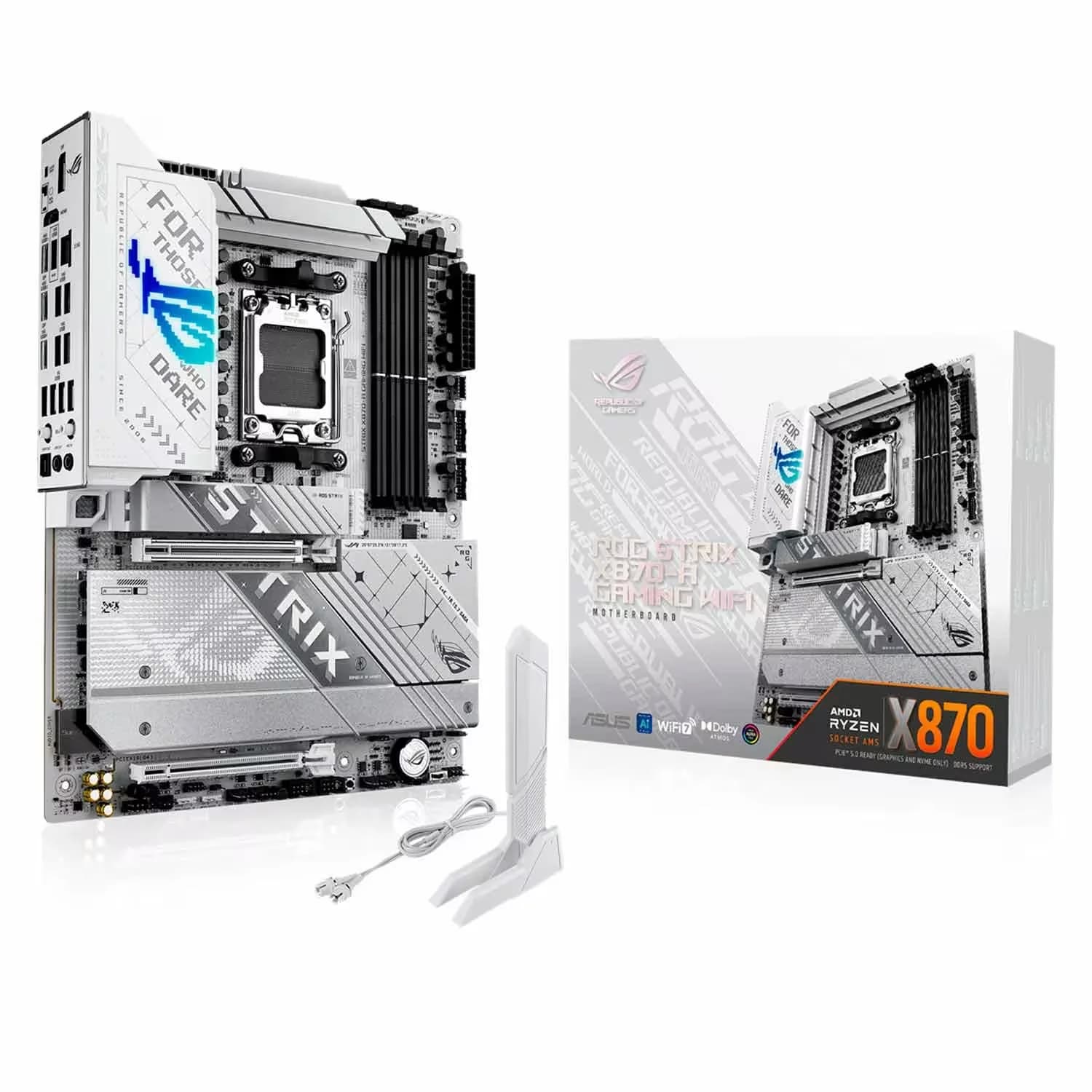 AMD Placa Mãe Asus Rog Strix X870-A Gaming WiFi DDR5 Socket AM5 Chipset AMD X870 ATX