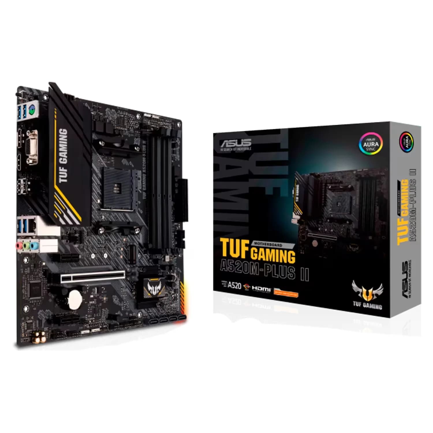 AMD Placa Mãe Asus TUF Gaming A520M-PLUS II DDR4 Socket AM4 Chipset A520 Micro ATX