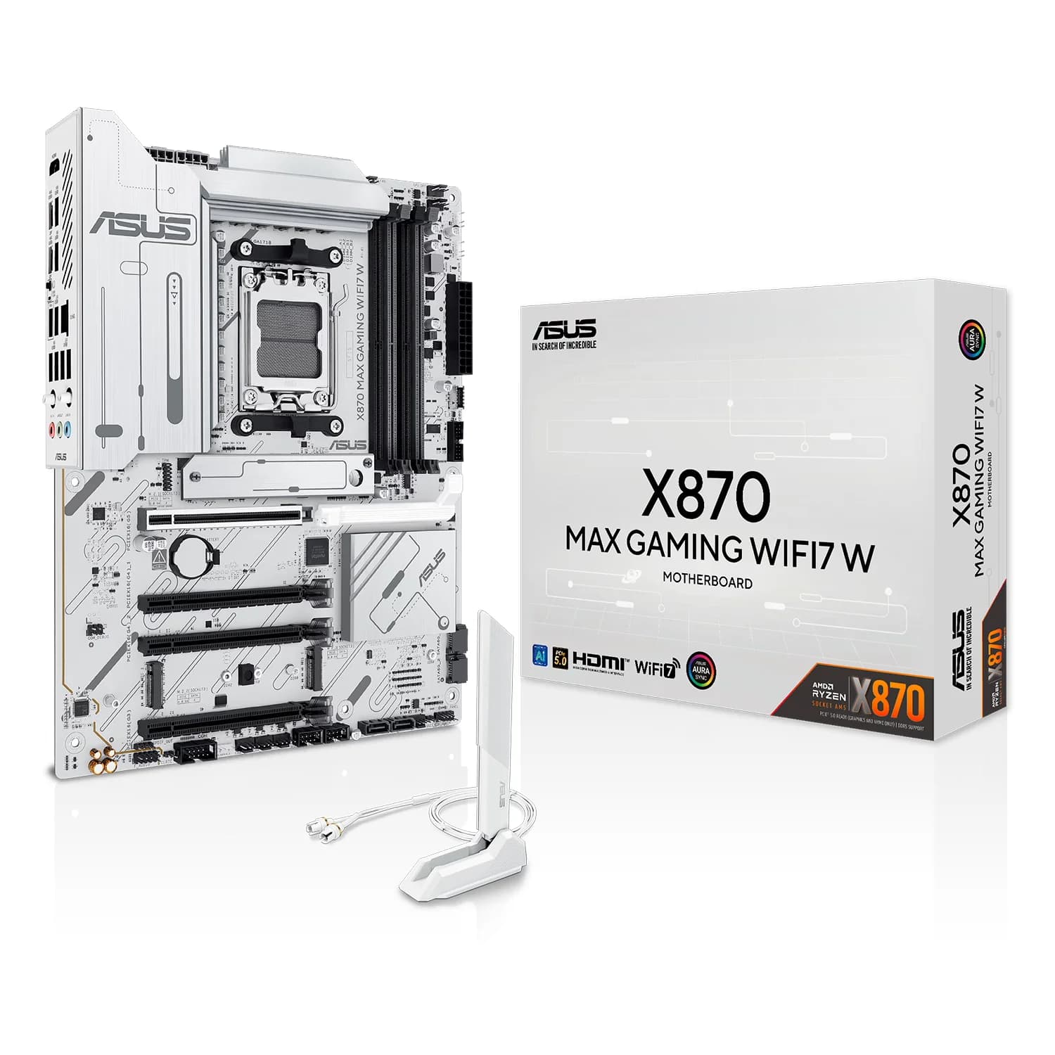 AMD Placa Mãe Asus X870 Max Gaming WiFi7 W Socket AM5 Chipset AMD X870 DDR5 ATX