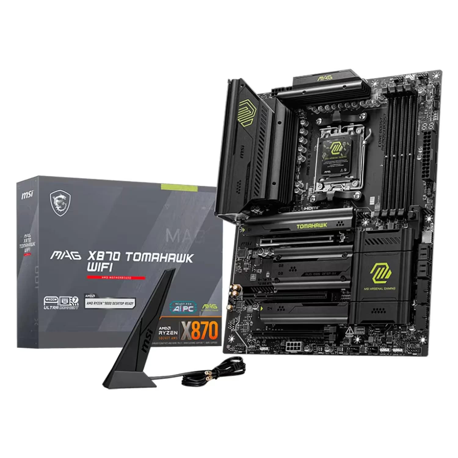 AMD Placa Mãe MSI MAG X870 Tomahawk WiFi 4XDDR5 Socket AMD AM5 Chipset X870 ATX