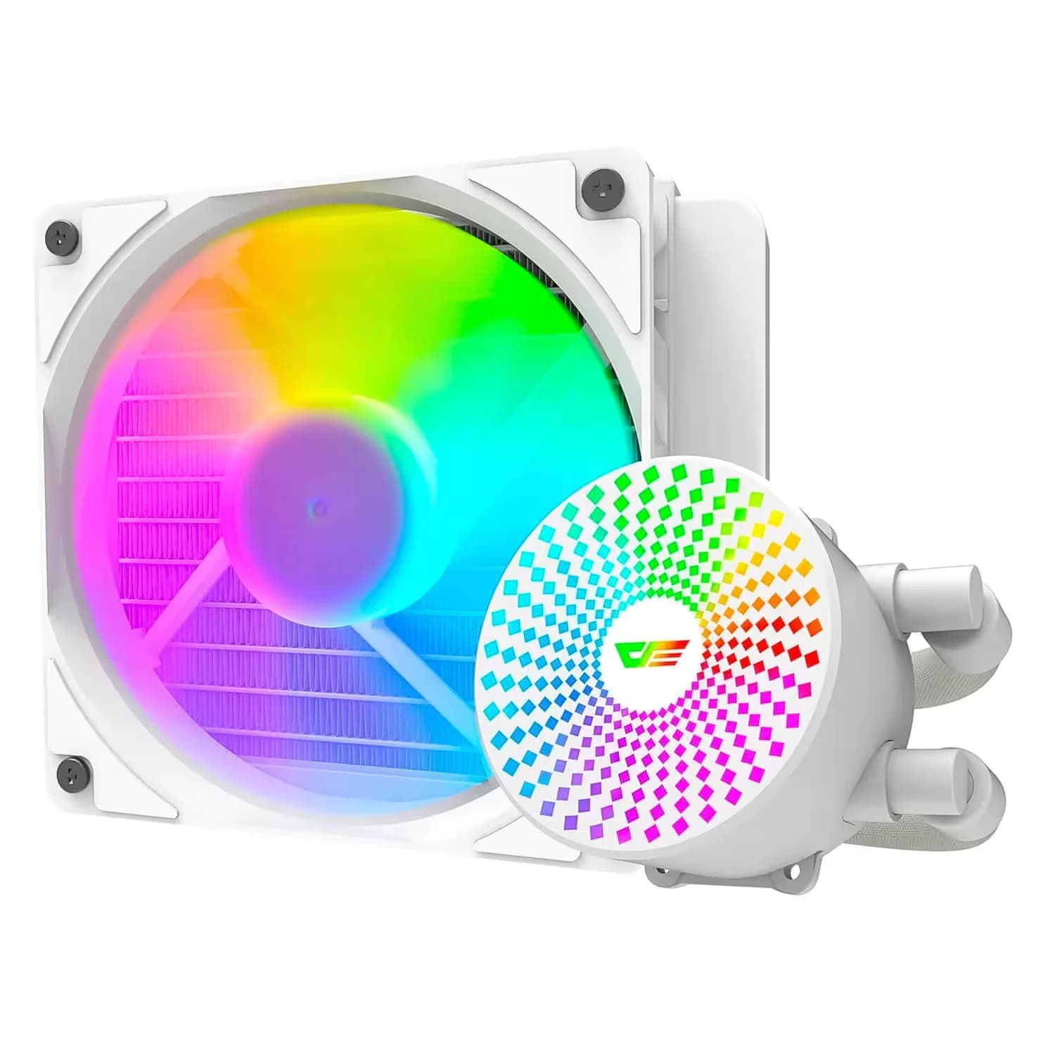 Acessório · AMD Water Cooler para Processador Aigo darkFlash Radiant DC120 ARGB - Branco