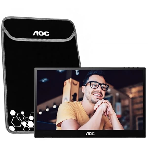 Acessório · AOC Monitor Portátil AOC 16T3E de 15.6" Full HD 60Hz 4 ms GTG com USB-C