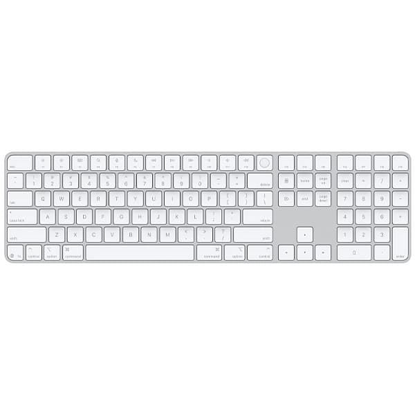 Apple Teclado Sem Fio Apple Magic Keyboard with Touch ID and Numeric Keypad A3119 MXK73LL Inglês com Bluetooth - Branco