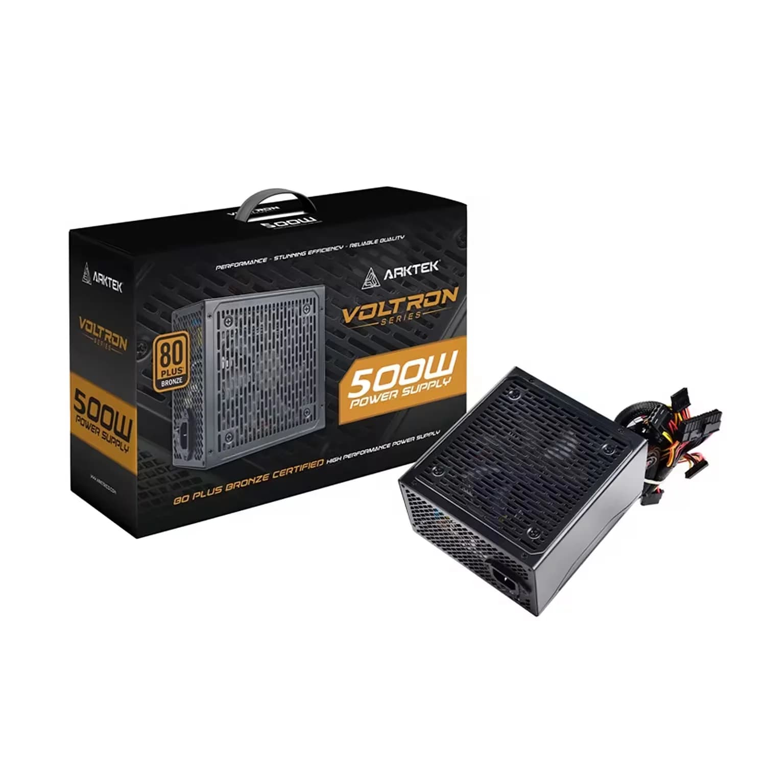 Arktek Fonte Arktek Voltron AK-ATX500WB ATX 500W 80 Plus Bronze PFC Ativo 220V - Preto