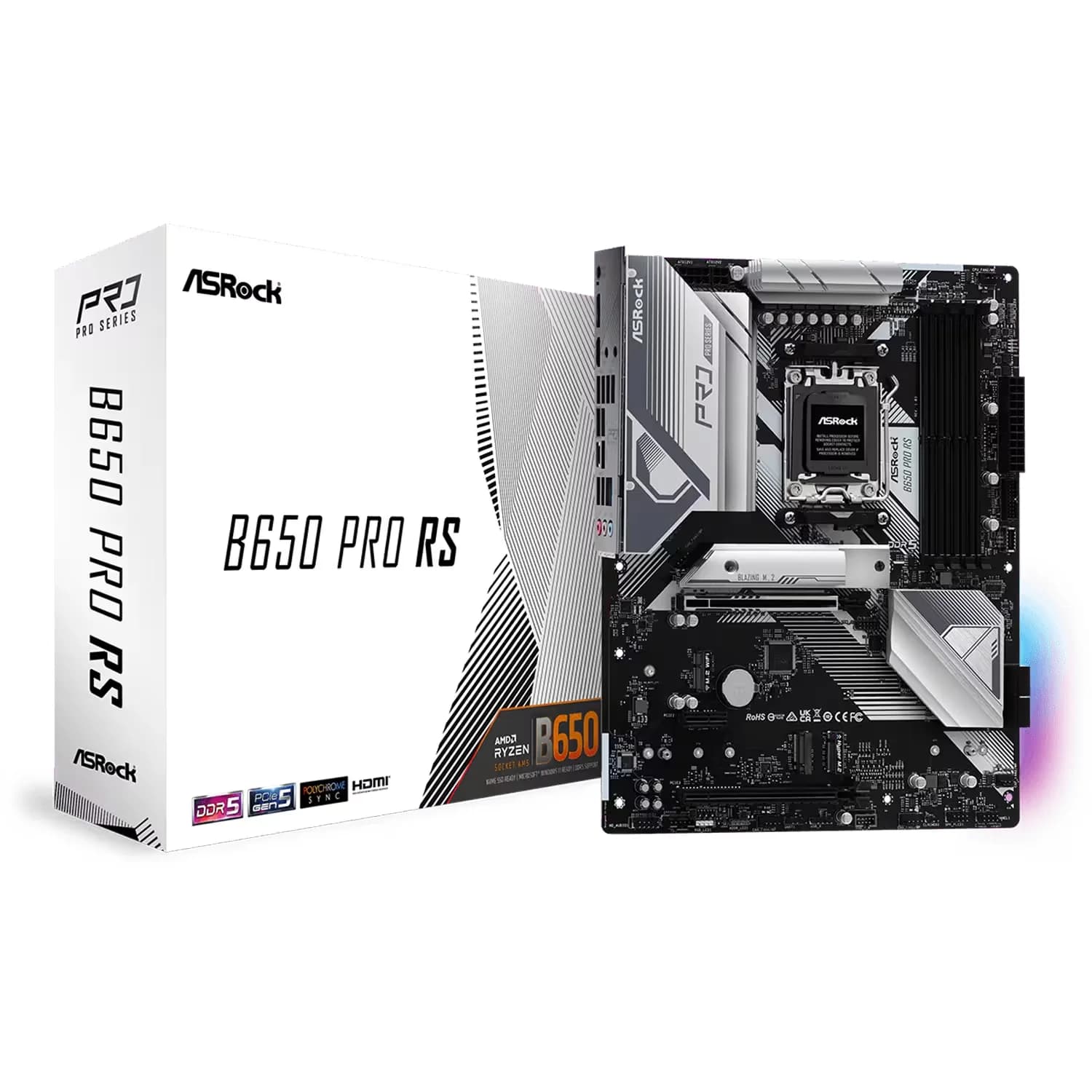ASRock Placa Mãe Asrock B650 Pro RS DDR5 Socket AM5 Chipset AMD B650 ATX