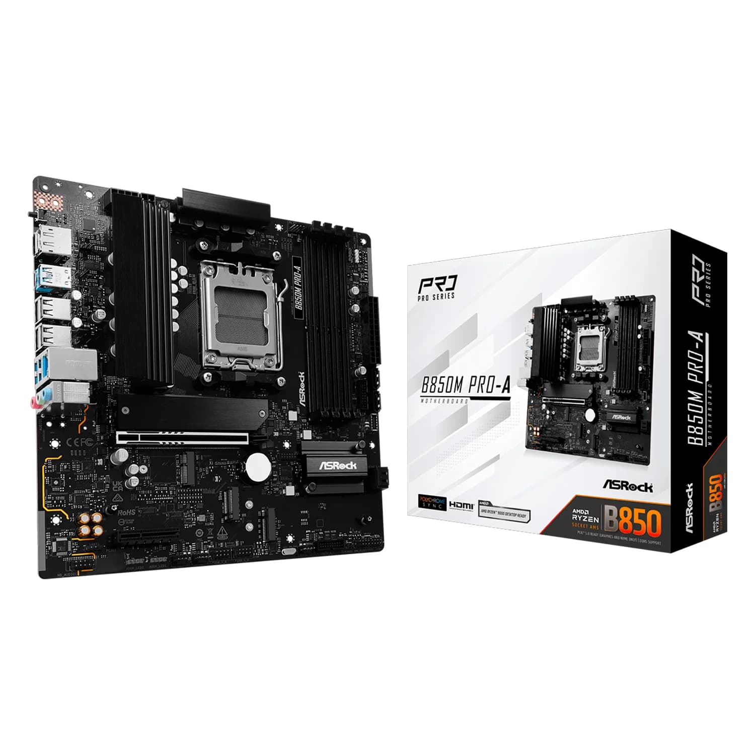 ASRock Placa Mãe ASRock B850M PRO-A DDR5 Socket AM5 Chipset B850 Micro ATX