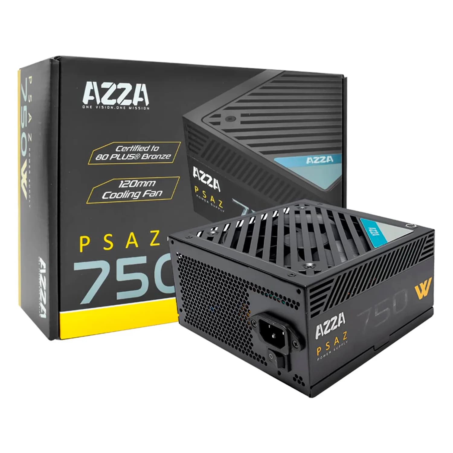 Azza Fonte Azza PSAZ-750W ATX 750W 80 Plus Bronze - Preto