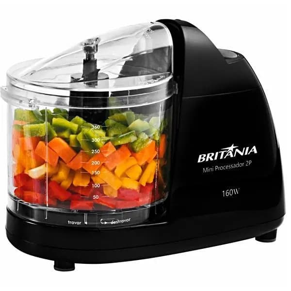 Acessório · Britania Mini Processador de Alimentos Britânia 2P 360 ml 220V ~ 50 60 Hz - Preto