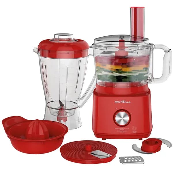 Acessório · Britania Multiprocessador Britânia BMP900V Processador + Liquidificador + Espremedor 220V ~ 50 60 Hz - Vermelho
