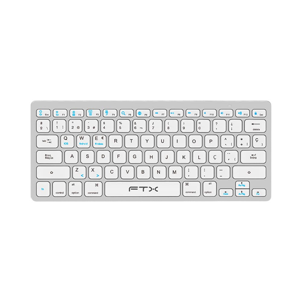 Ftx Teclado Inalámbrico Ftx Ftxb1000 Slim Plata (Portugués)