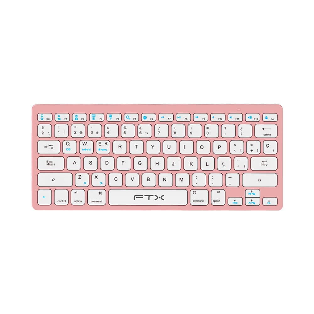 Ftx Teclado Inalámbrico Ftx Ftxb1000 Slim Rosa (Portugués)