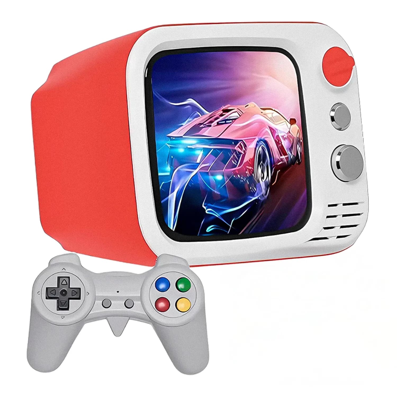 Game-Box Console Mini TV Game H7 700 Jogos Controle Sem Fio - Vermelho