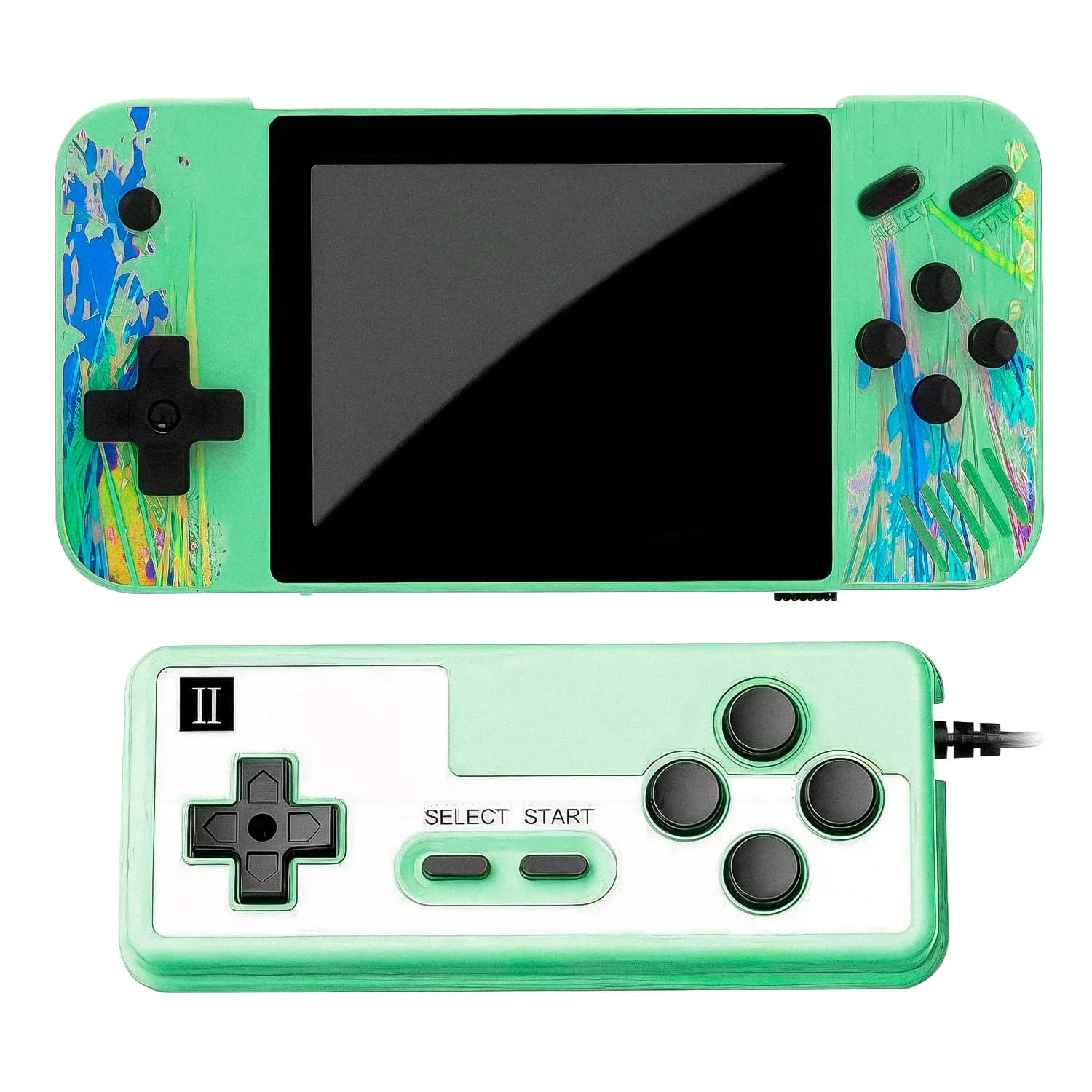 Game-Box Console Portátil Game Box Power G3 800 Jogos + Controle - Verde