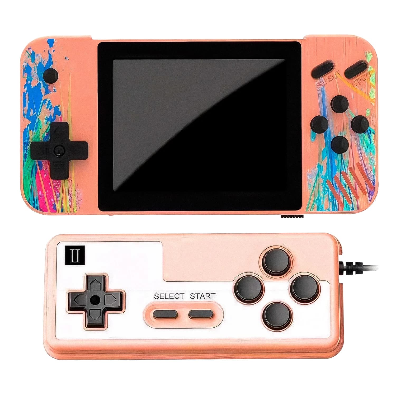 Game-Box Console Portátil Game Box Power G3 G800 800 Jogos + Controle - Rosa