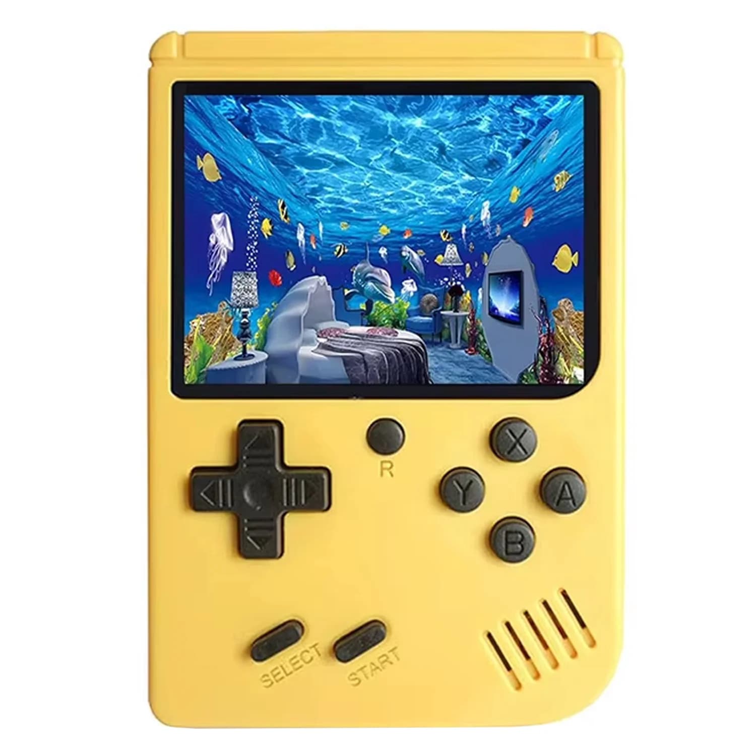Game-Box Console Portátil Game Boy Game Box Plus 500 Jogos + Controle - Amarelo