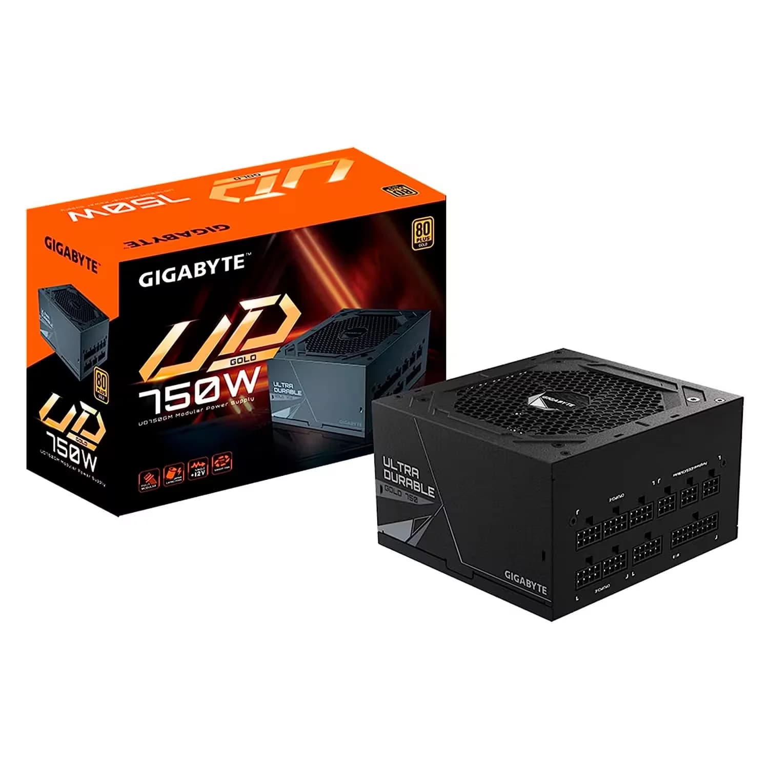Gigabyte Fonte Gigabyte GP-UD750GM ATX 750W 80 Plus Gold PFC Ativo Full Modular Bivolt - Preto